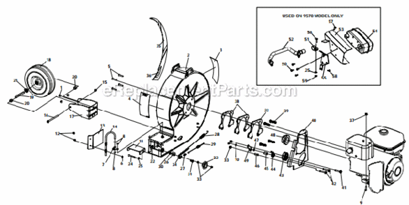 Housing_Assembly Diagram and Parts List for 9570-14-01 570 Vanguard SP Little Wonder Leaf Blower / Vacuum
